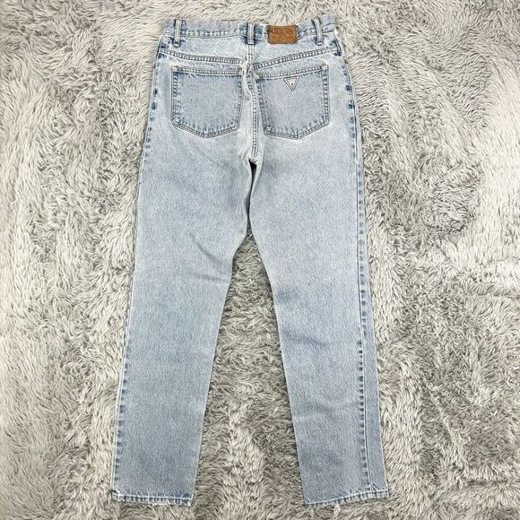 Guess Jeans Men 31.5x32.5 Light Wash VTG 90s Triangle Georges Marciano Hong Kong - Picture 1 of 16